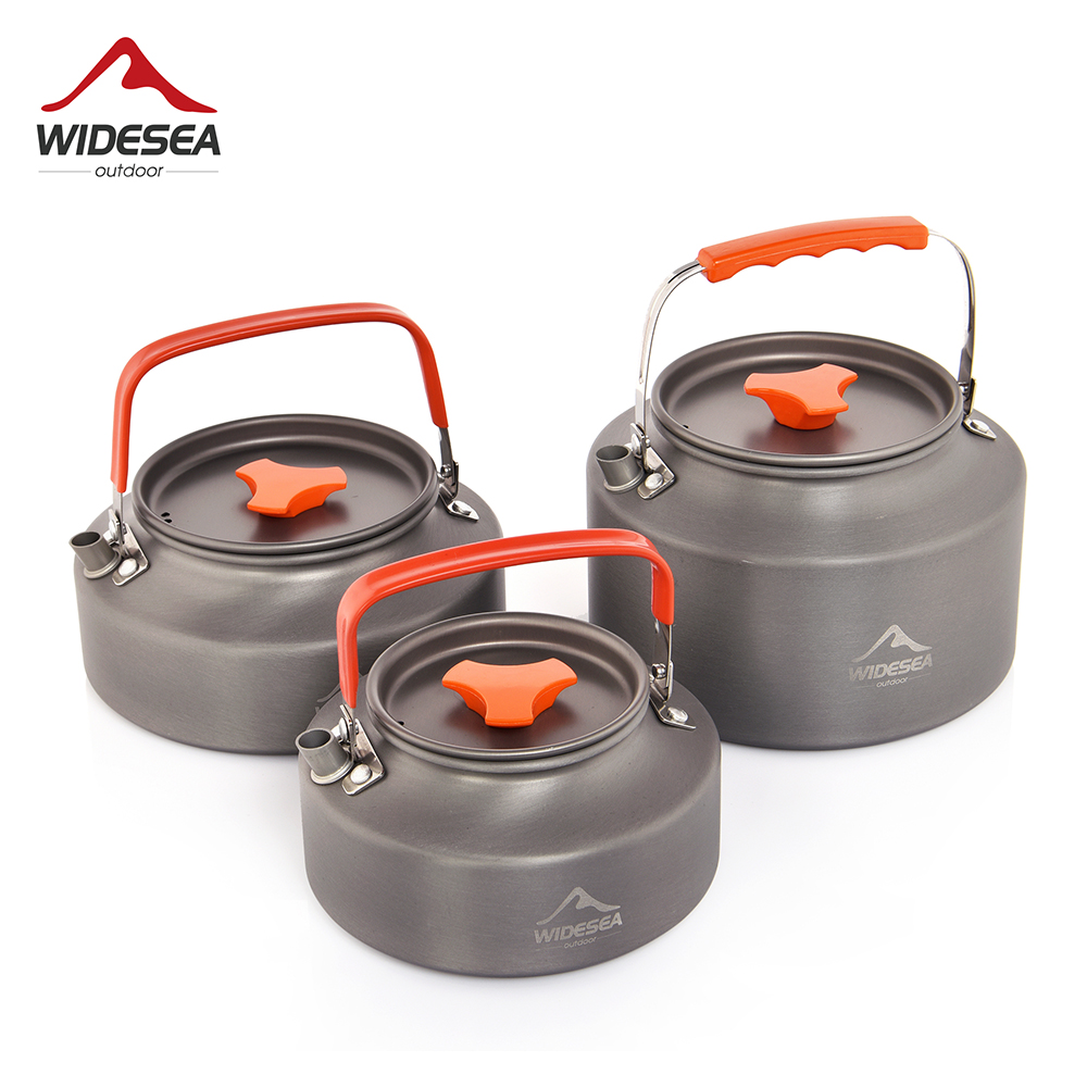 Outdoor Camping Dining Set - Widesea 1.1L 2L1.5L Camping กาต้มน้ํากาแฟกลางแจ้งกาต้มน้ําบนโต๊ะอาหารชุดปิกนิกอุปกรณ์เครื่องครัวการท่องเที่ยวเครื่องครัว