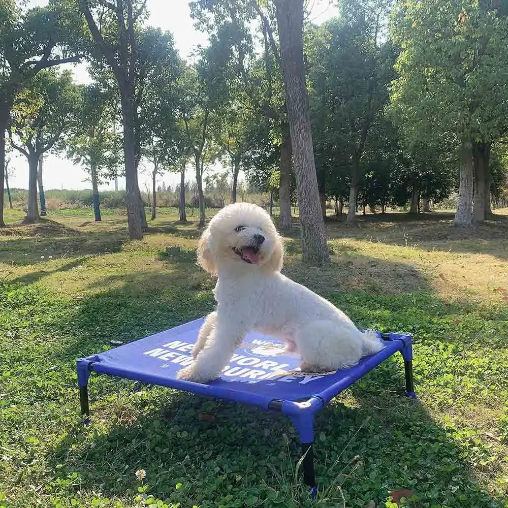 Outdoor Camping Dog Bed - เตียงสุนัขแบบพกพา FULED สำหรับกลางแจ้ง ยกสูง ระบายอากาศได้ดี ขนาดใหญ่
