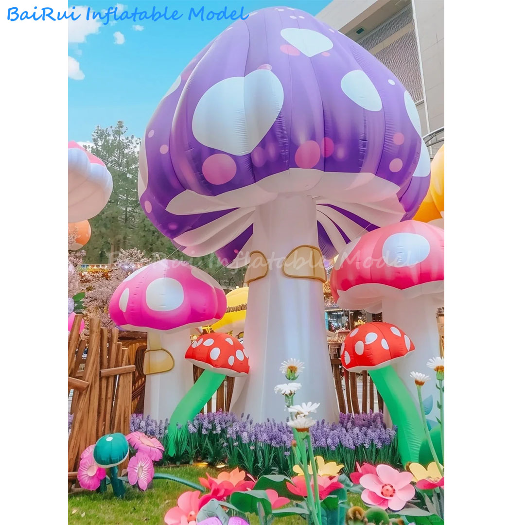 เห็ดการ์ตูนเป่าลมขนาดใหญ่สำหรั - Outdoor Camping Exhibition บทวิจารณ์และราคา