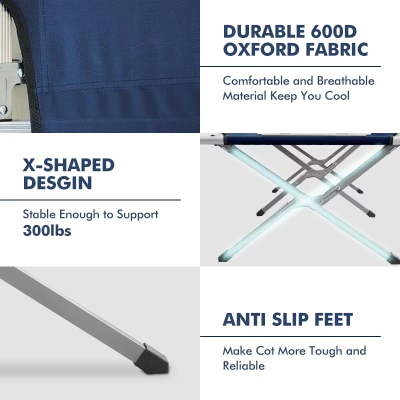 เตียงสนามพับได้ น้ำหนักเบา ทำจ - Bed Outdoor Camping บทวิจารณ์และราคา