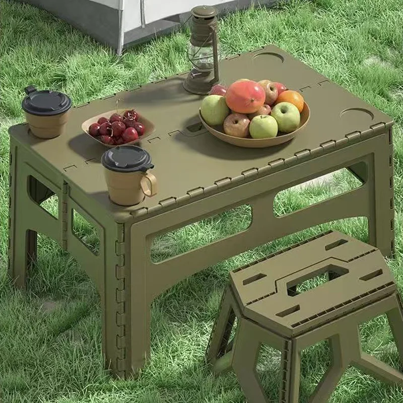 โต๊ะพับพลาสติกแบบพกพาสำหรับกิจ - Outdoor Camping Exhibition บทวิจารณ์และราคา