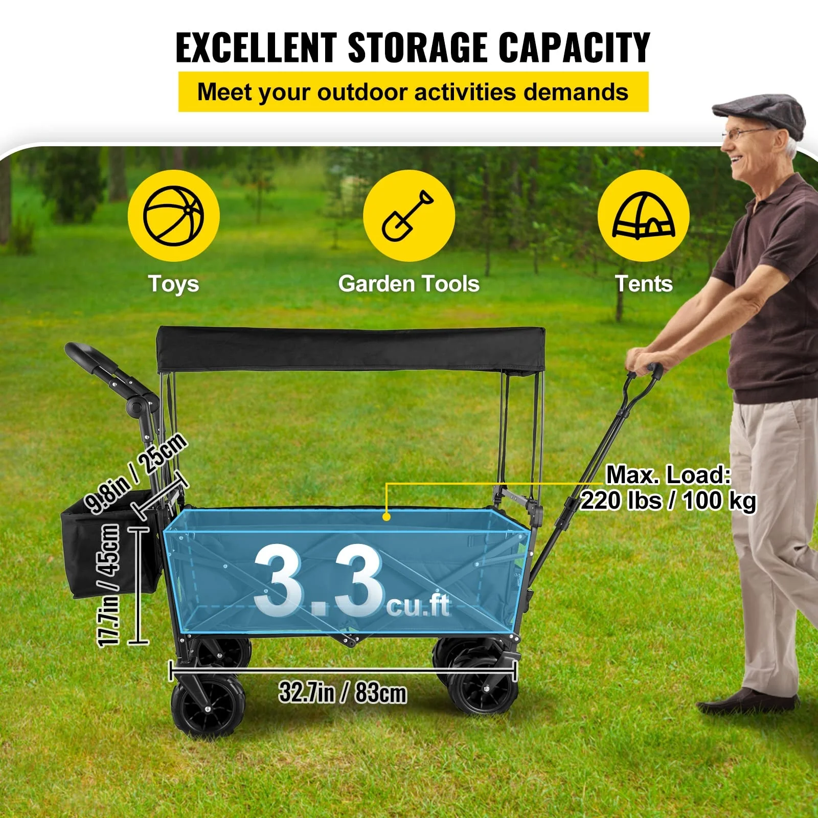 รถเข็นอเนกประสงค์แบบพับได้สำหร - Outdoor Camping Trolley บทวิจารณ์และราคา