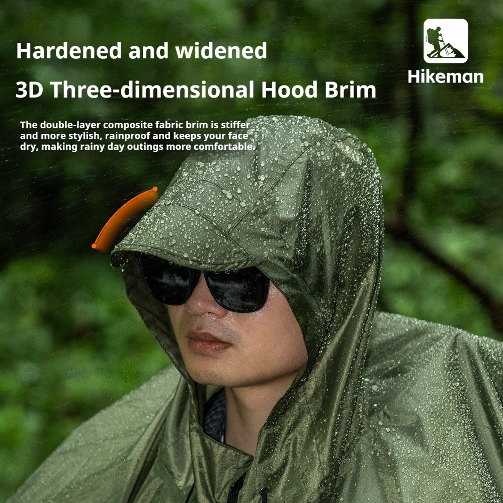 เสื้อกันฝนแบบมีซิป น้ำหนักเบาพ - Camping Rain Poncho บทวิจารณ์และราคา