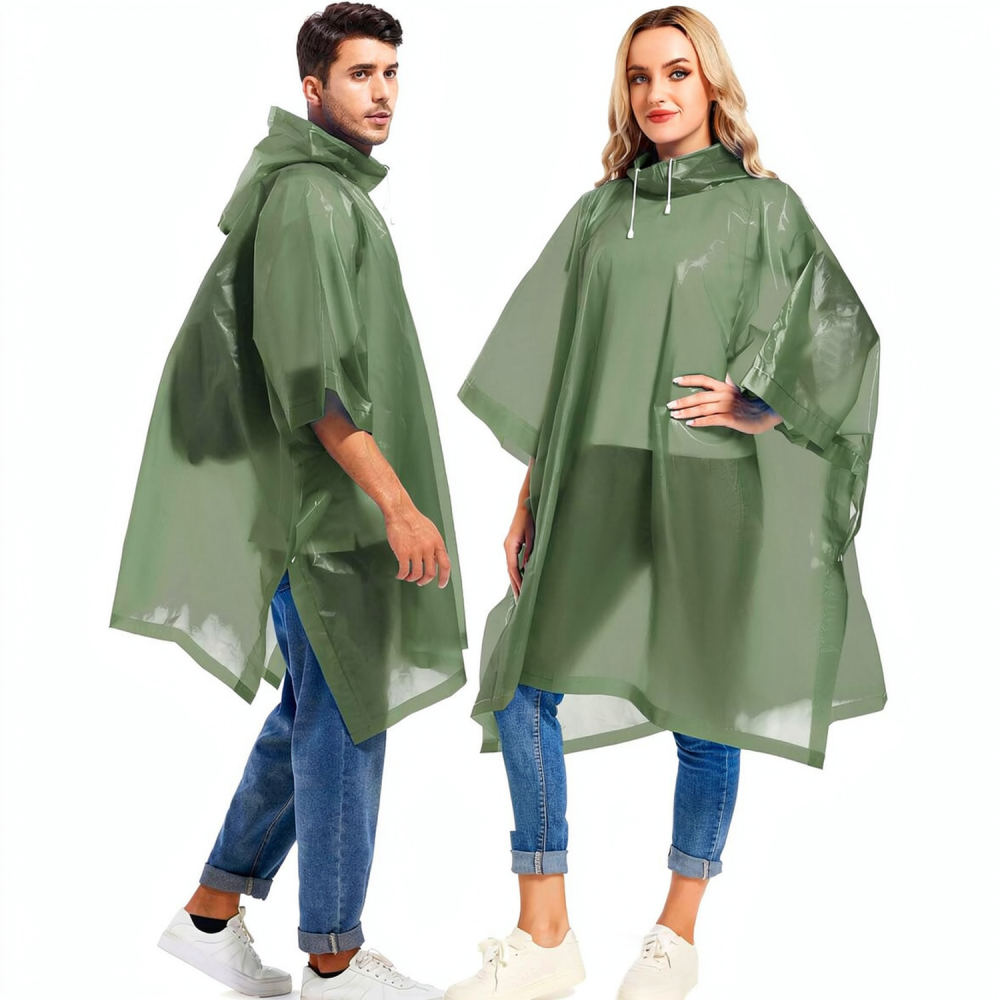 เสื้อกันฝนแบบพกพาสำหรับแคมป์ปิ - Camping Rain Poncho บทวิจารณ์และราคา