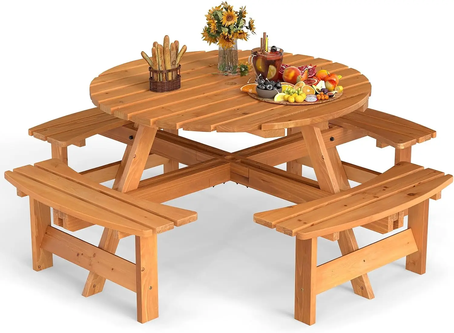 ชุดโต๊ะปิกนิกไม้สำหรับ 8 คน พร - Outdoor Camping Usa บทวิจารณ์และราคา