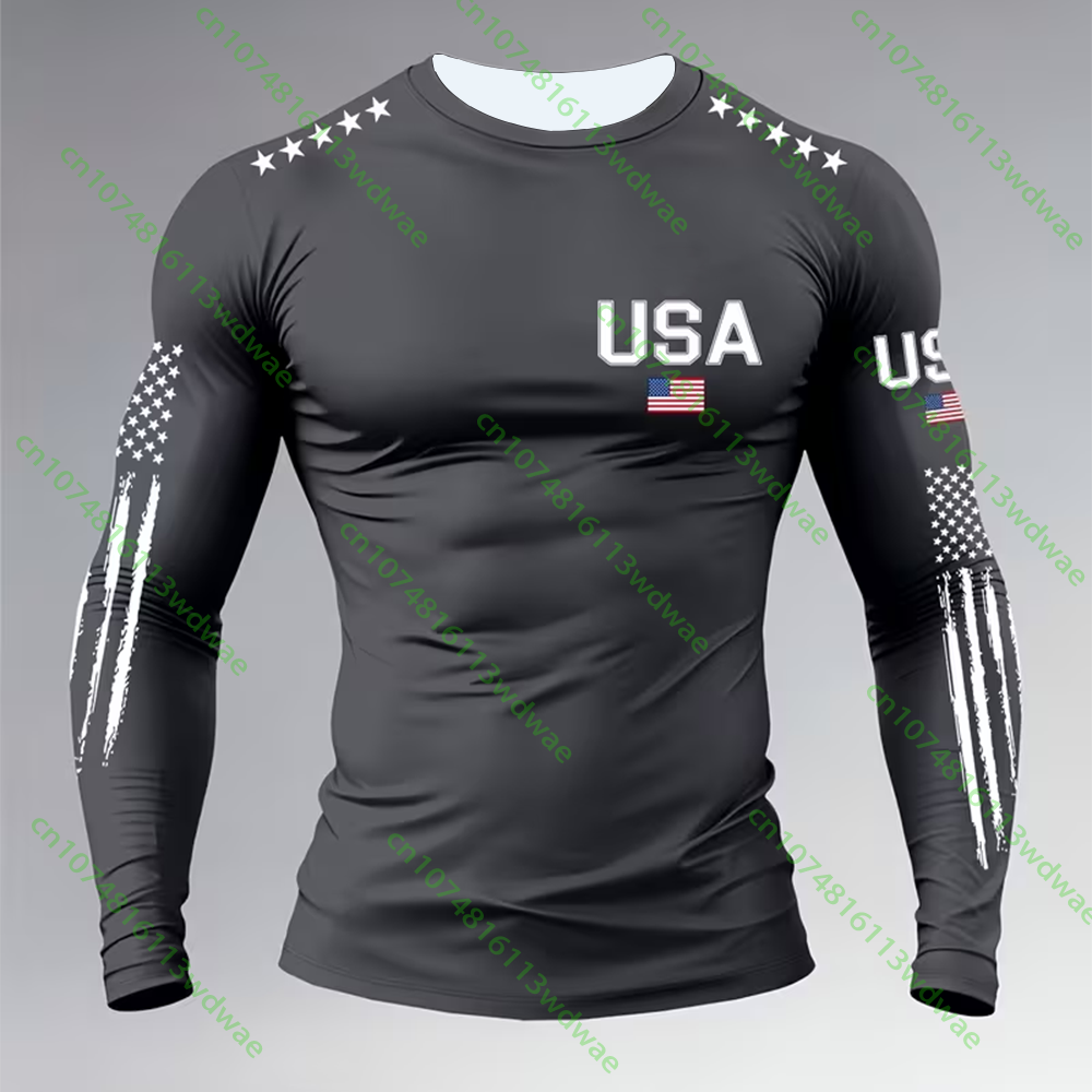 เสื้อยืดแขนยาวสไตล์อเมริกันสำห - Outdoor Camping Usa บทวิจารณ์และราคา
