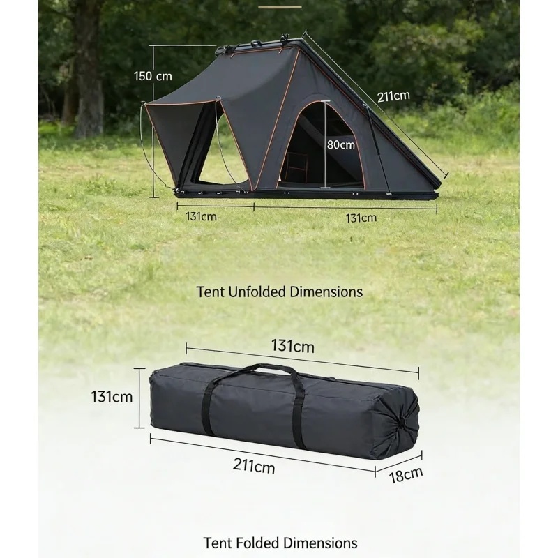 เต็นท์หลังคาแข็งอะลูมิเนียมขาย - Outdoor Camping Van Tent บทวิจารณ์และราคา