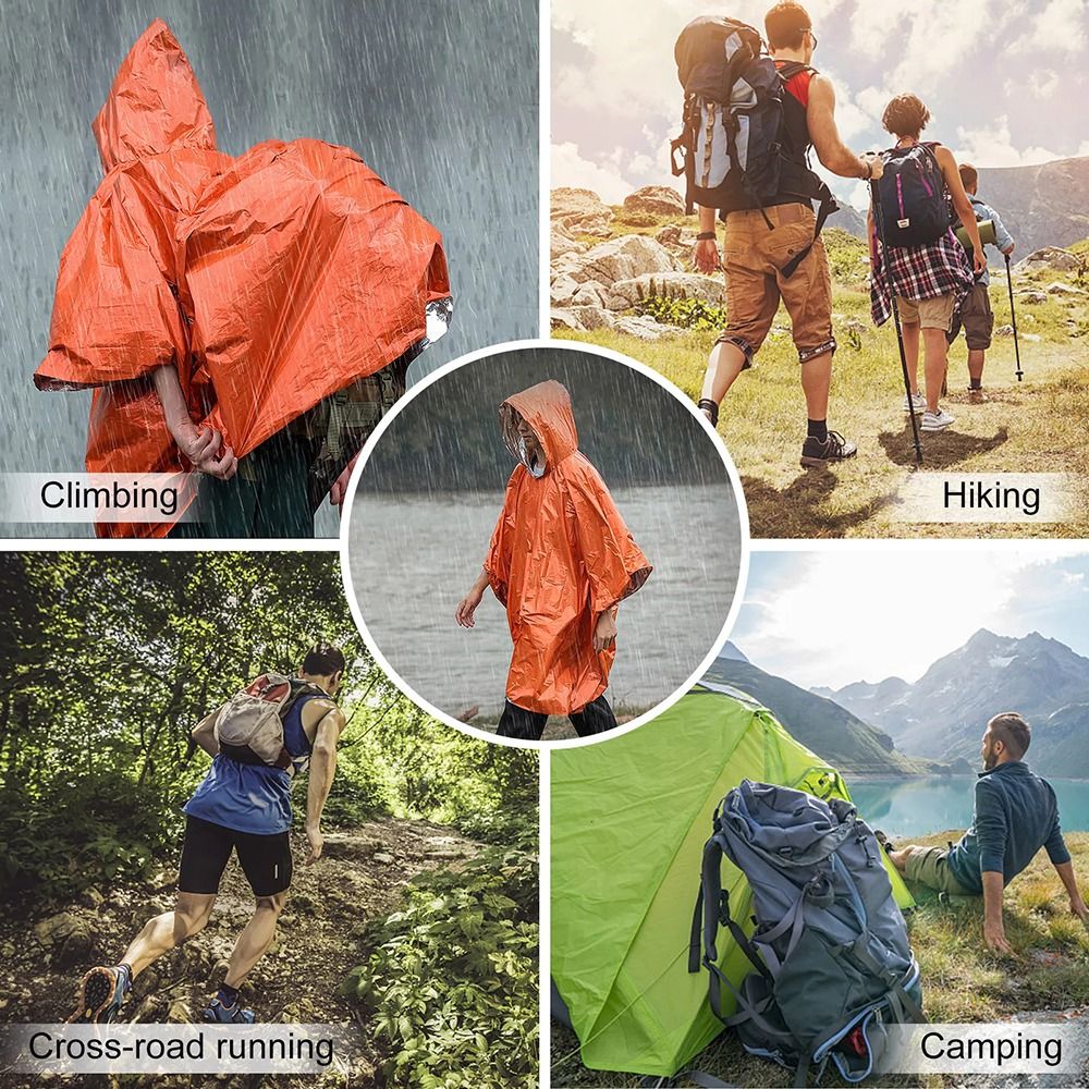 เสื้อกันฝนสำหรับเดินป่าและท่อง - Camping Rain Poncho บทวิจารณ์และราคา