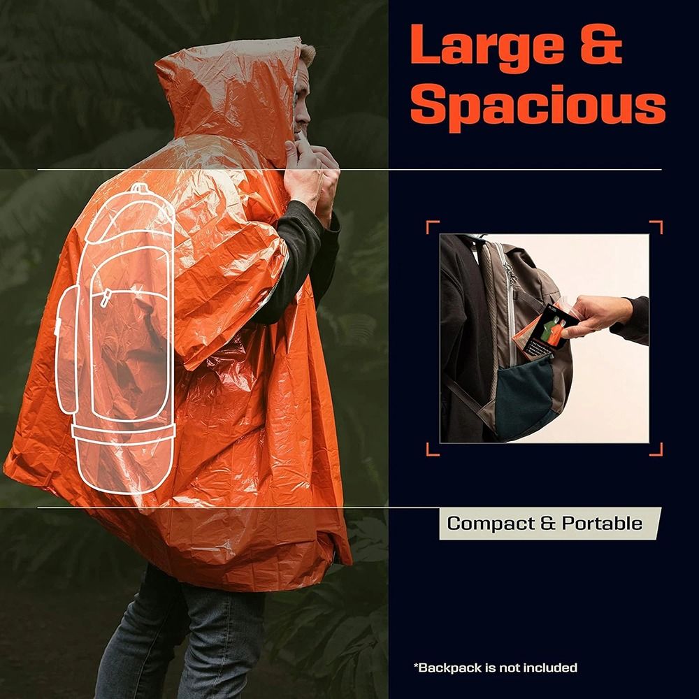 เสื้อกันฝนสำหรับเดินป่าและท่อง - Camping Rain Poncho บทวิจารณ์และราคา